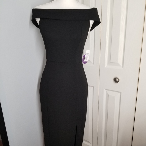 Windsor Kate Formal Crede Black Midi Dress Size S - Picture 6 of 10